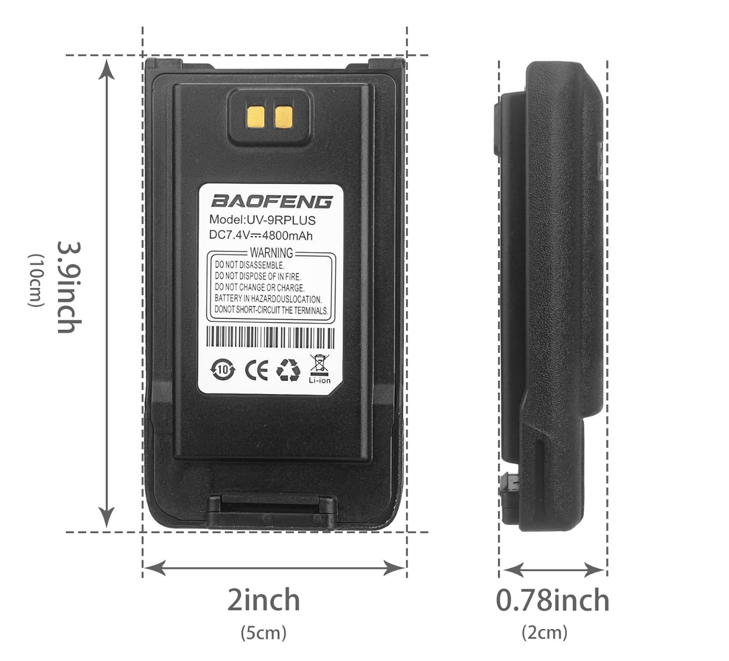 UV-9r Pro EXTENDED Battery
